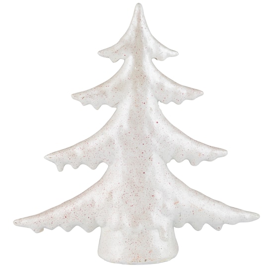 Northlight 10" White & Pink Shiny Speckled Christmas Tree Tabletop Decoration in White/Pink | Michaels®